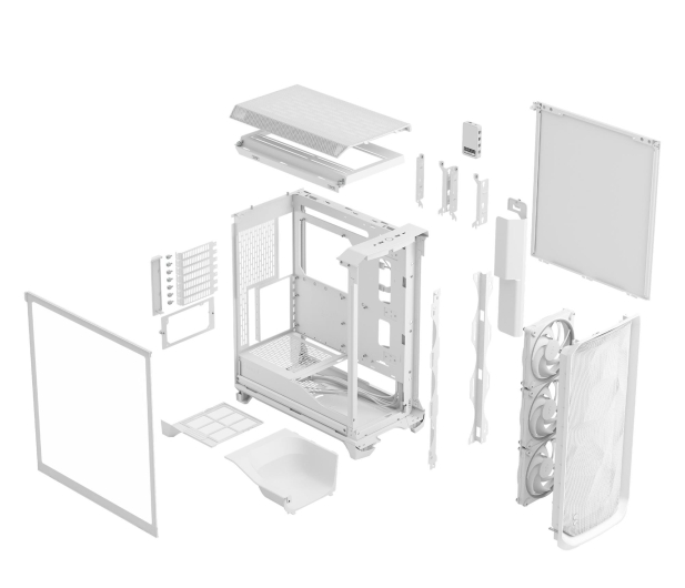 FRACTAL DESIGN Meshify 3 Ambience Pro RGB White TG Clear Tint - 1318890 - zdjęcie 8